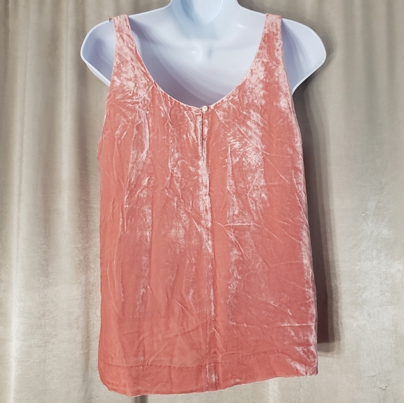 NWOT J Crew pink silk velvet blouse tank top Womens Small - Picture 2 of 7